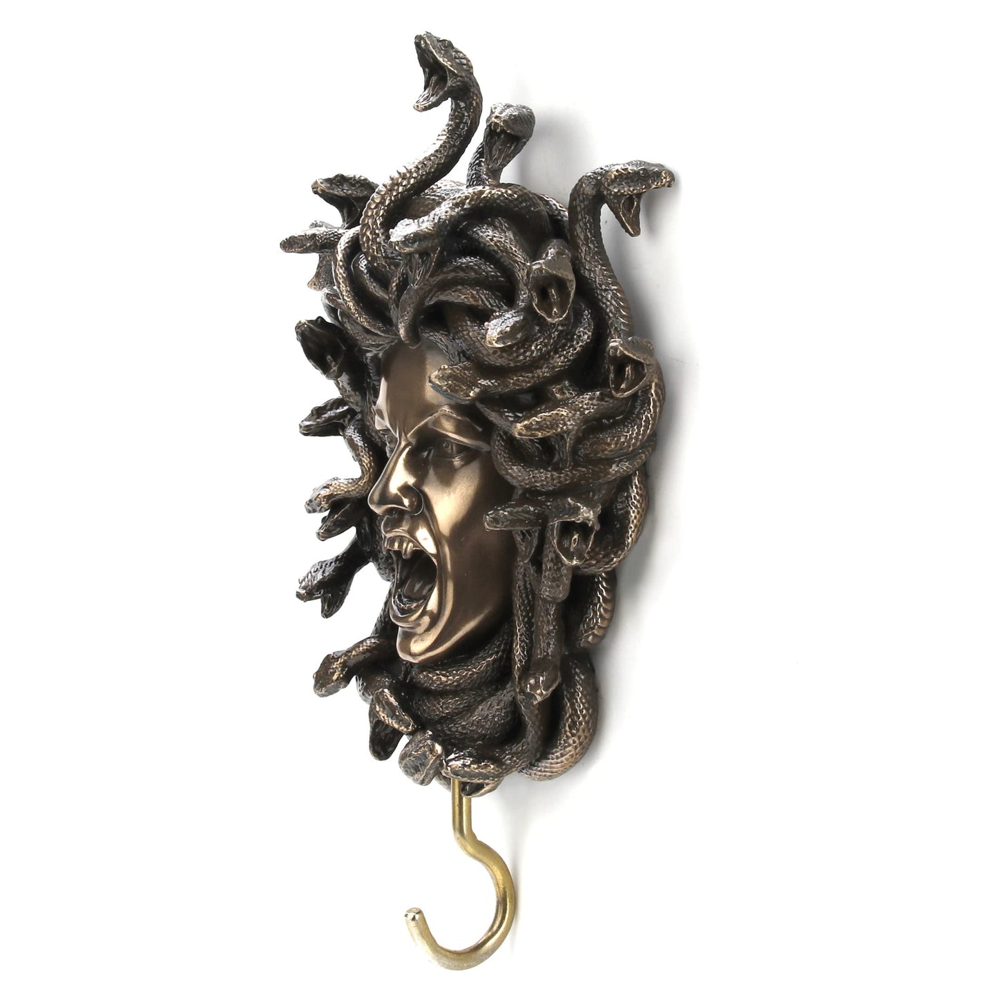 Veronese Design 9" Head of Medusa Wall Hook Resin Sculpture Cold Cast Bronze Finish
