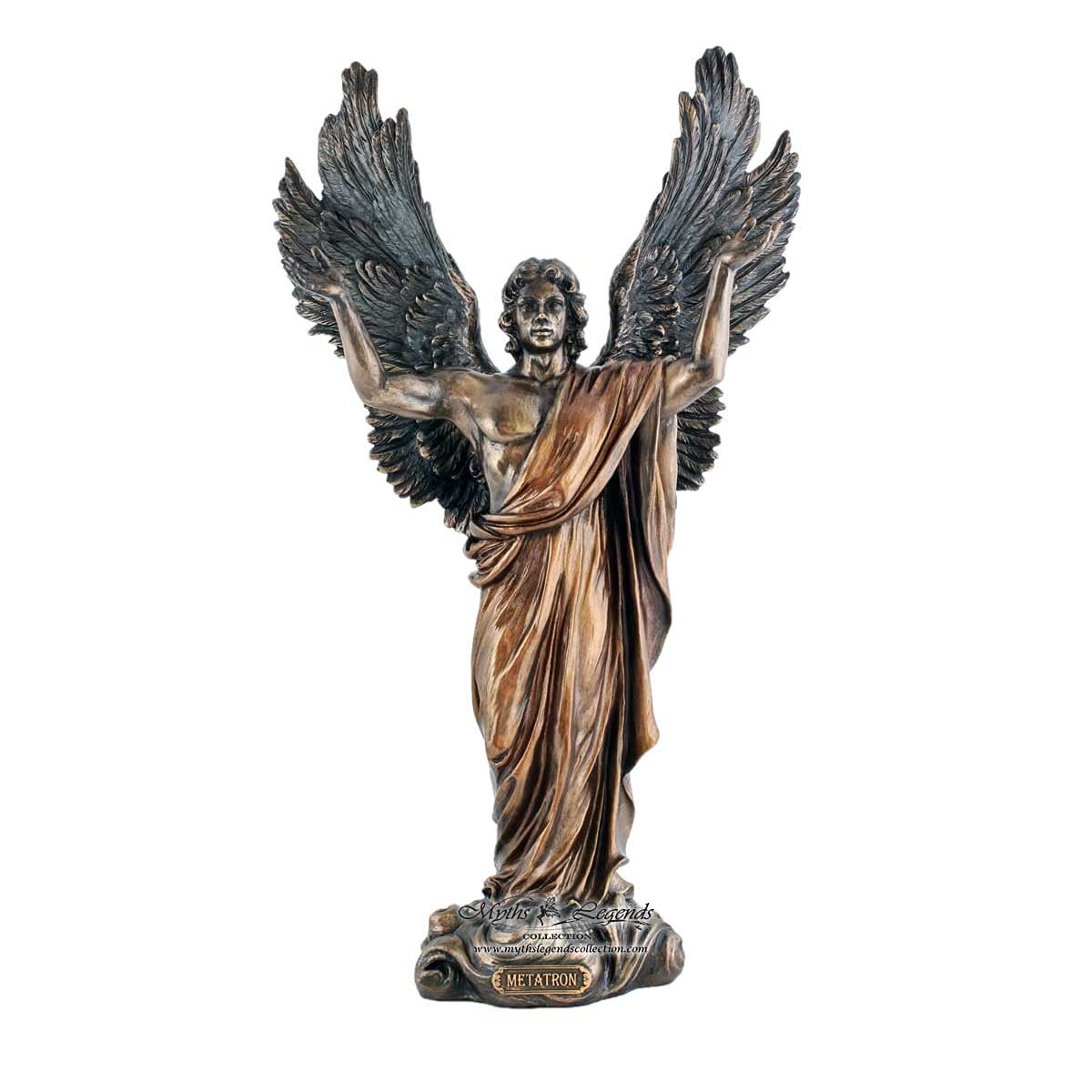 14.63 Inch Metatron Cold Cast Decorative Statue Display, Bronze Color