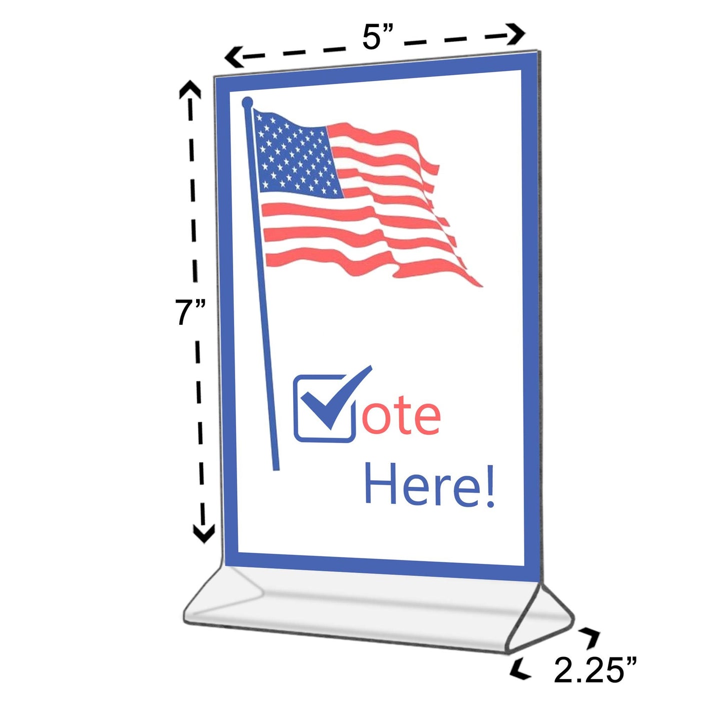 Counter Sign Holder Table Ad Frame Top Load Menu Promo POP Display Signage Stand Clear Acrylic