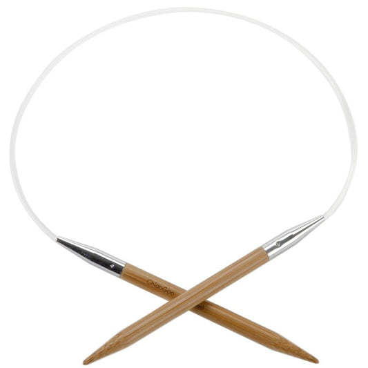 ChiaoGoo Circular 16 inch (41cm) Bamboo Dark Patina Knitting Needle Size US 8 (5mm) 2016-8