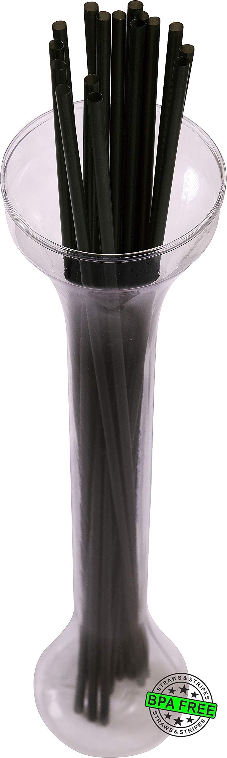 Made in USA Pack of 250 Unwrapped Plastic Drinking Straws