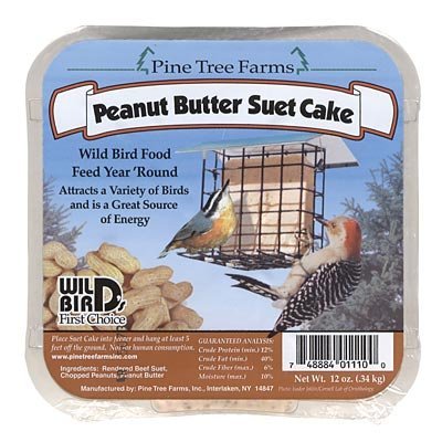 Pack of 12 Pine Tree Farms Peanut Butter Suet Cake, 12 oz. Each