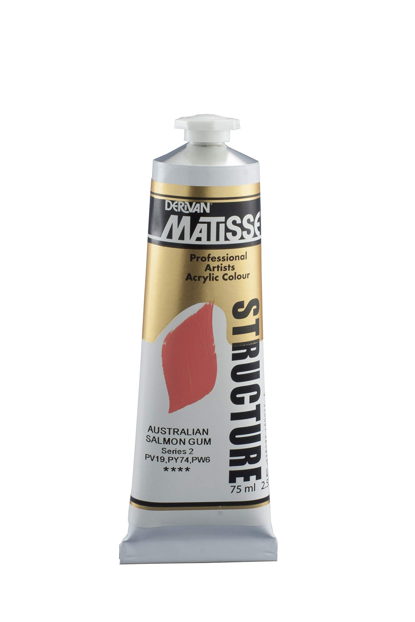 Matisse Structure Heavy Body Acrylic Paint High Viscosity Acrylics - 75 ml Tube - Australian Salmon Gum
