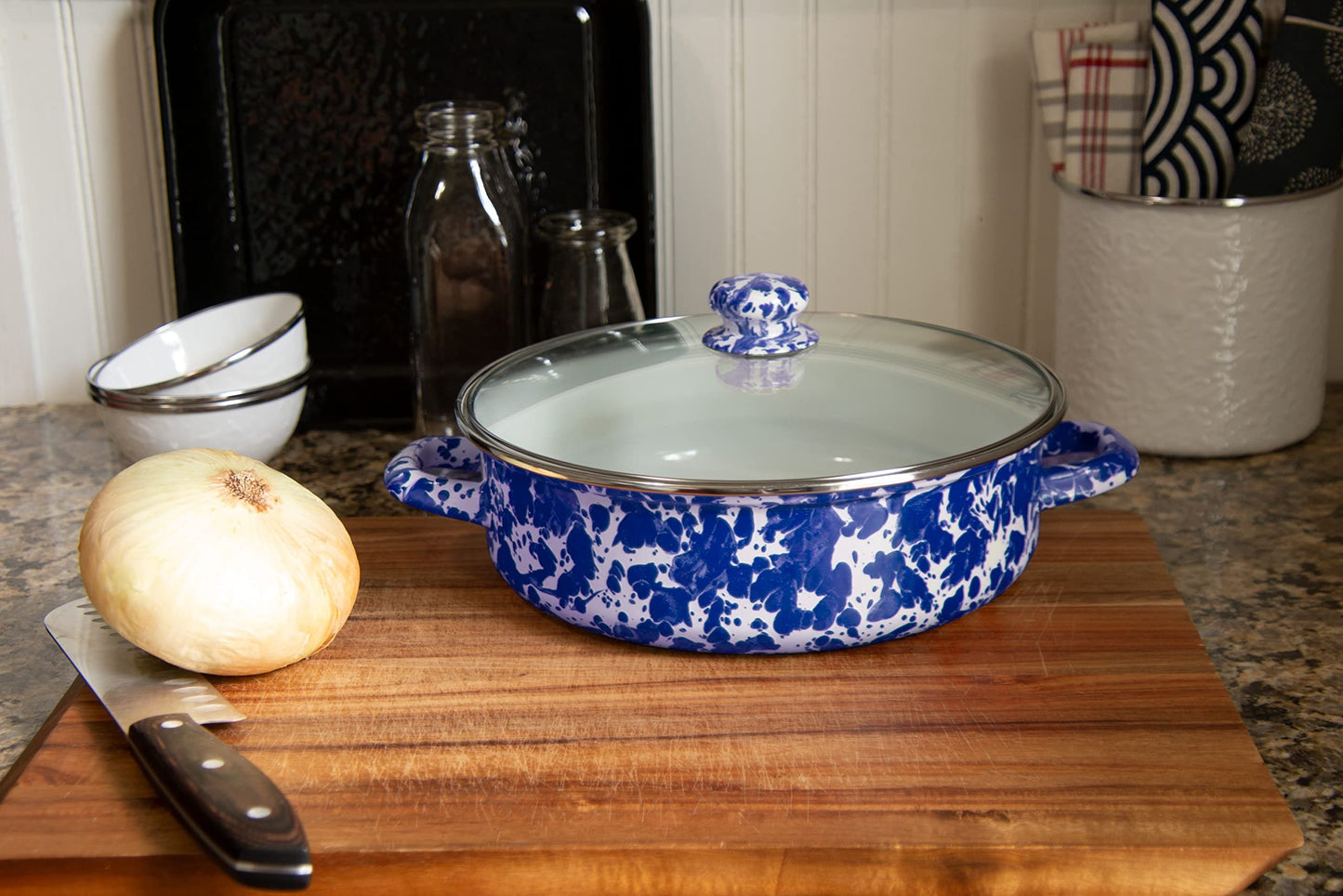 Golden Rabbit Enamelware - 3qt Saute Pan
