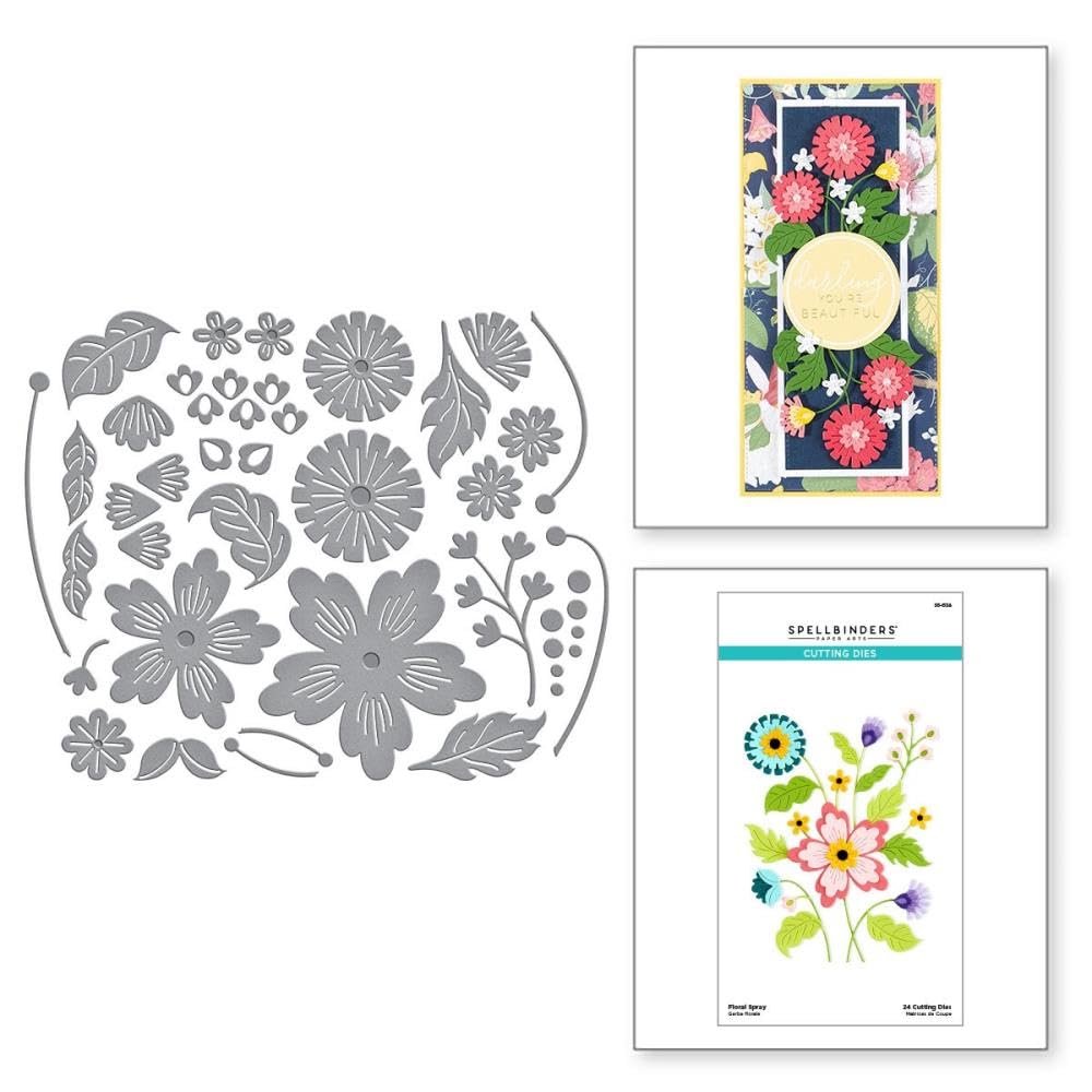 Spellbinders Etched Dies-Floral Spray