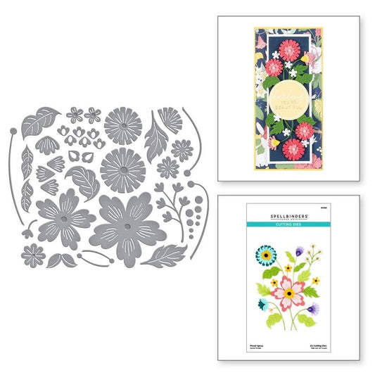 Spellbinders Etched Dies-Floral Spray