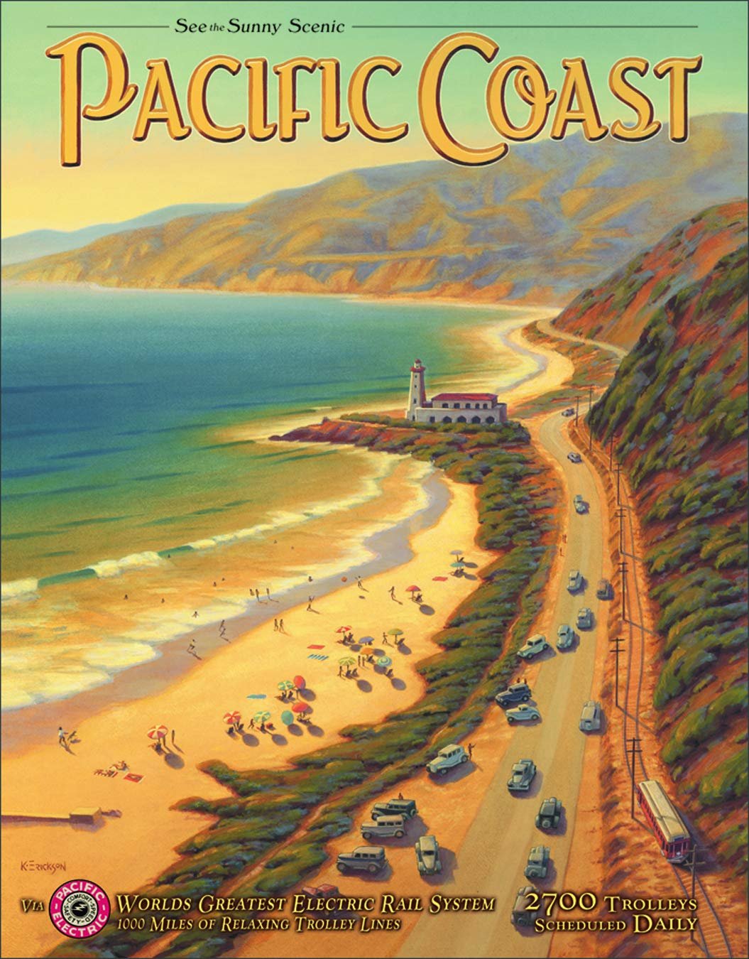 Tin Sign Nostalgia Erickson - Pacific Coast 31 x 40 cm