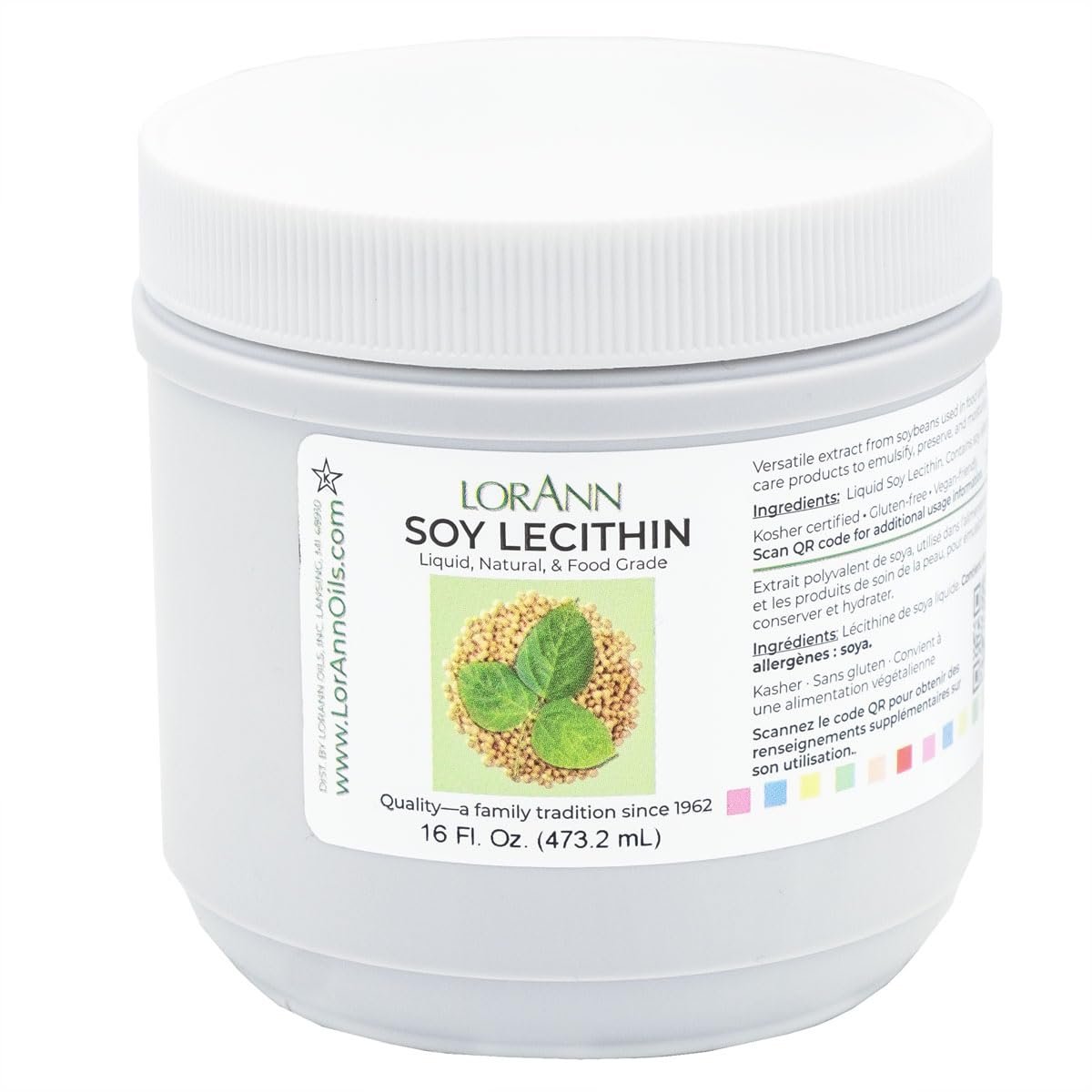 LorAnn Natural Soy Lecithin, 16 oz