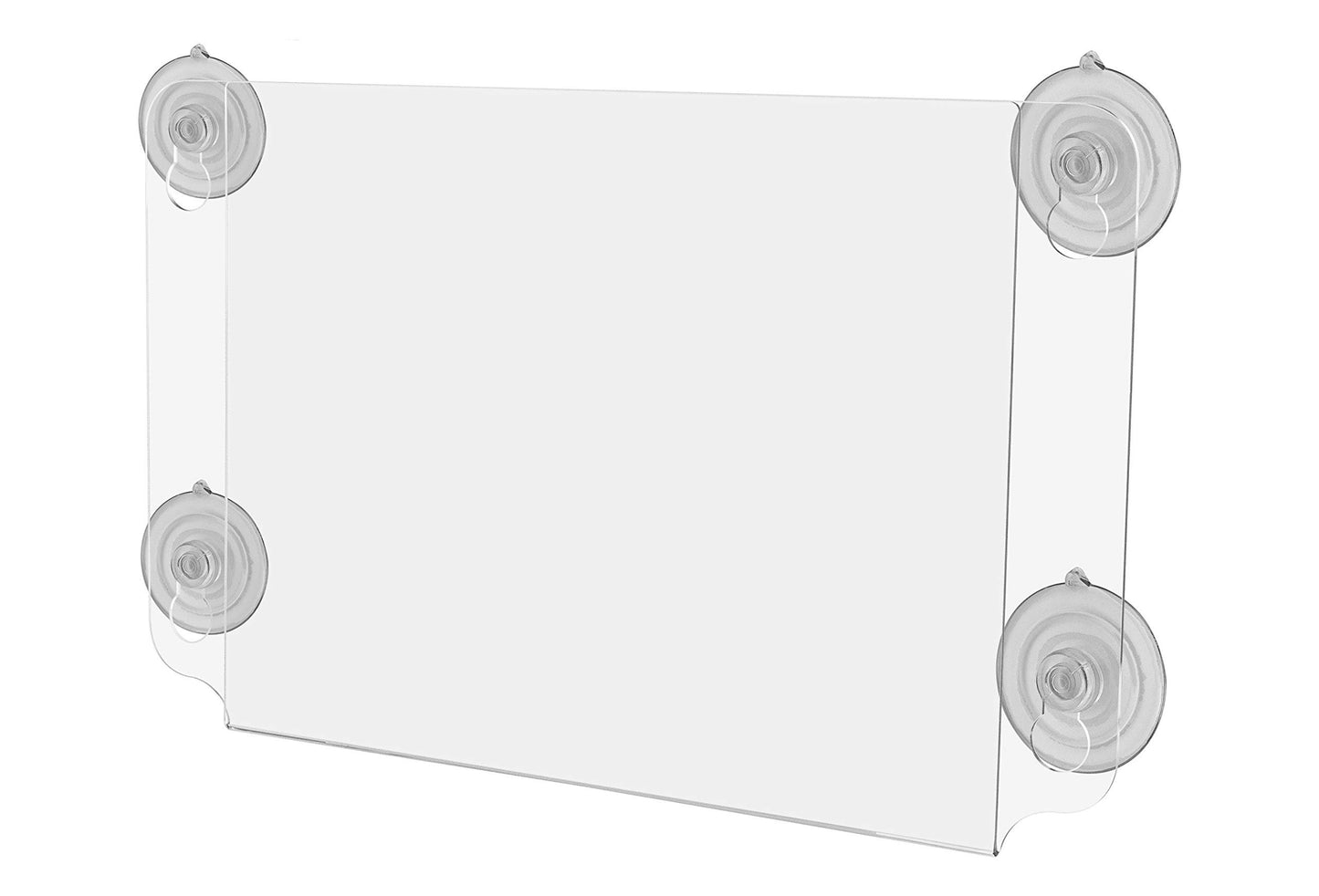 Marketing Holders Window Sign Holder 11" x 8.5" Double Sided Document Display with Suction Cups for Notices and Directional Signage in Public and Government Buildings Clear Acrylic