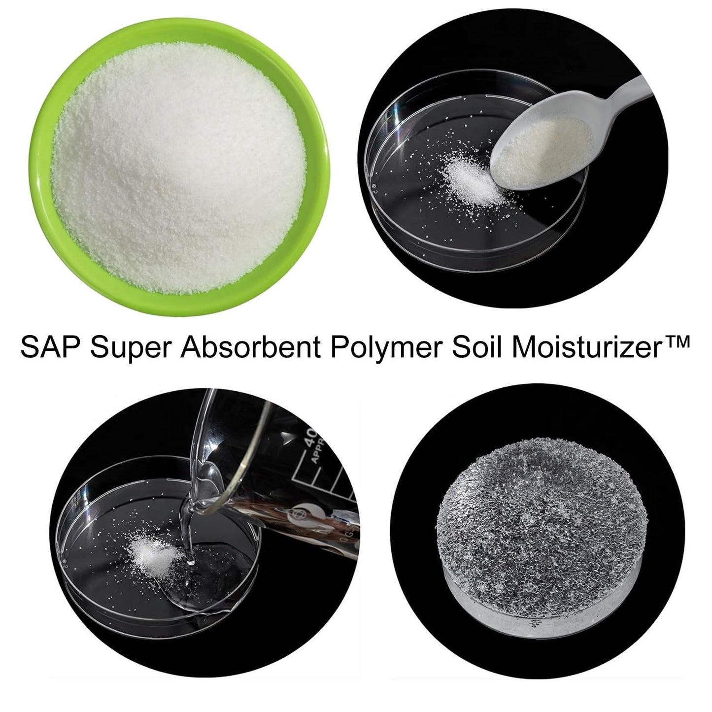 Soil Moist Sap Super Absorbent Polymer Water-Storing Crystal Gel Commercial Grade