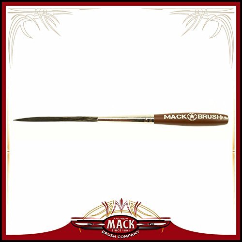 Andrew Mack Size 2 Series Long Bob Pinstriping and Scrolling Brush Black Synthetic & Blue Squirrel Blended 1 3/4" Hair Length