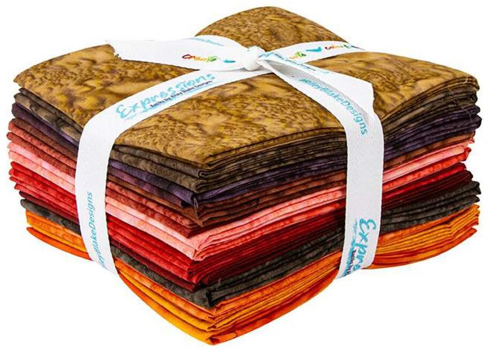 Expressions Batiks Bundles Warm Glow 16 Fat Quarters Riley Blake Designs FQ-21007-16