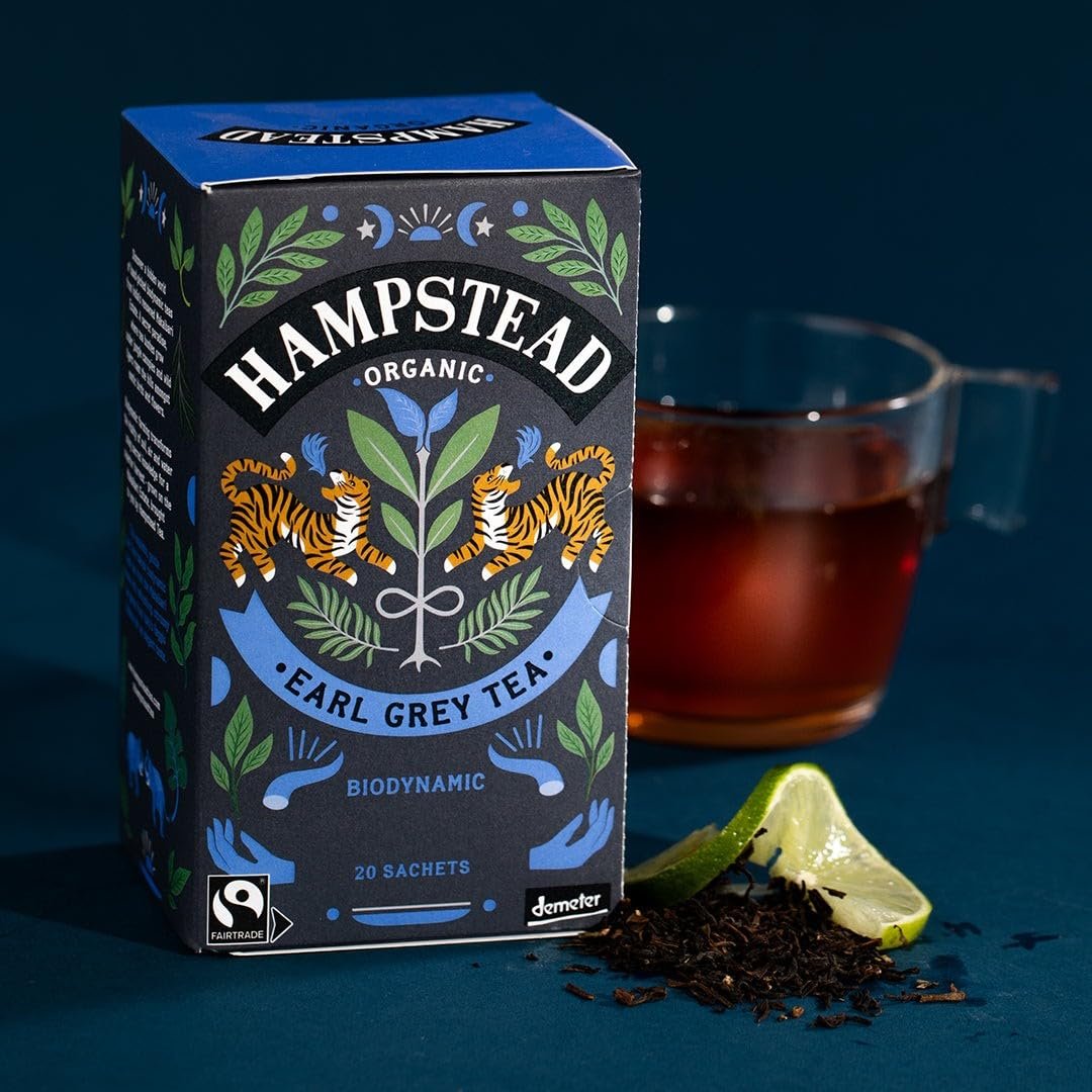 HAMPSTEAD TEA Earl Grey Tea Sachets 20 Bag, 0.02 Pound