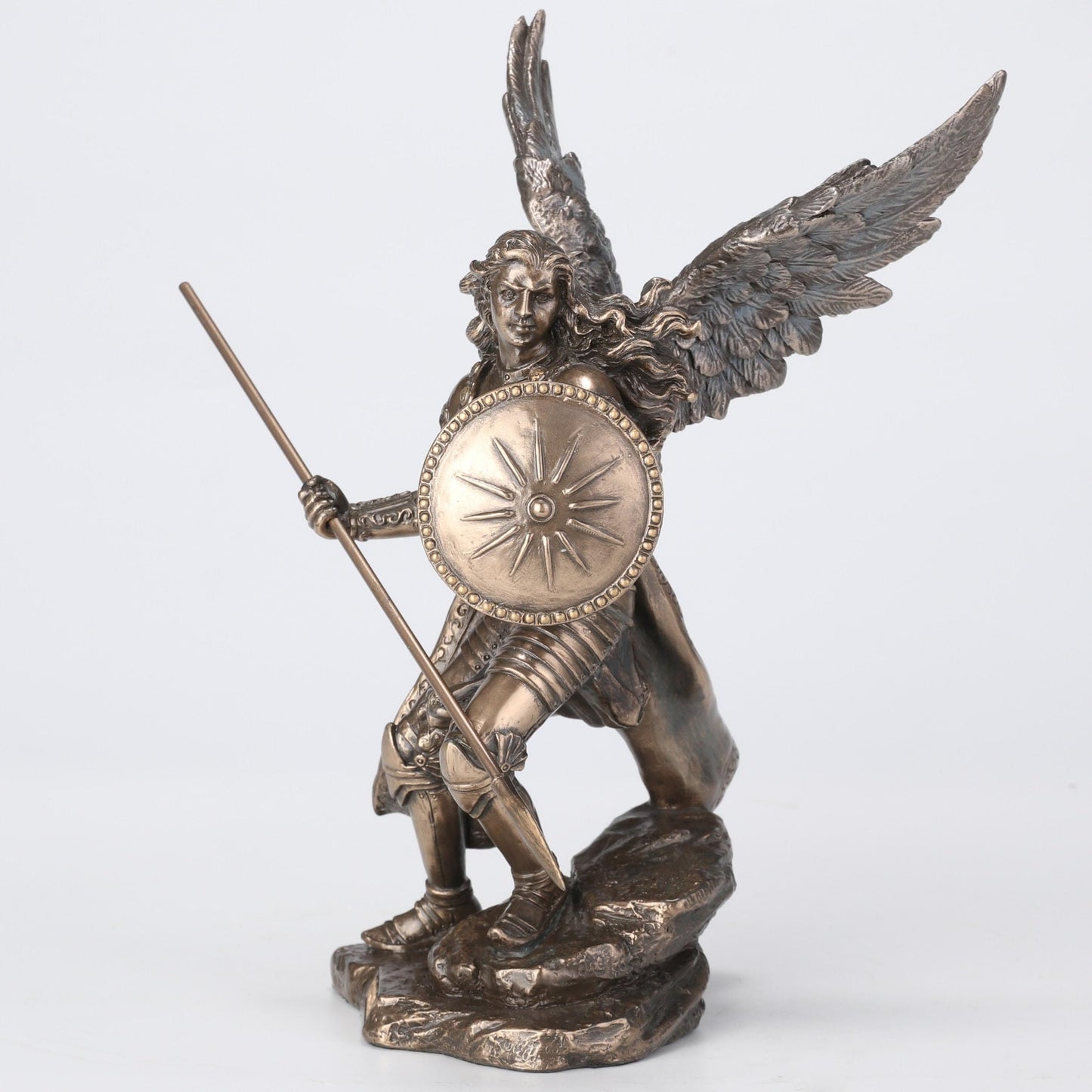 Unicorn Studio 9 1/2 Inch Archangel Raphael Cold Cast Resin Antique Bronze Finish Statue