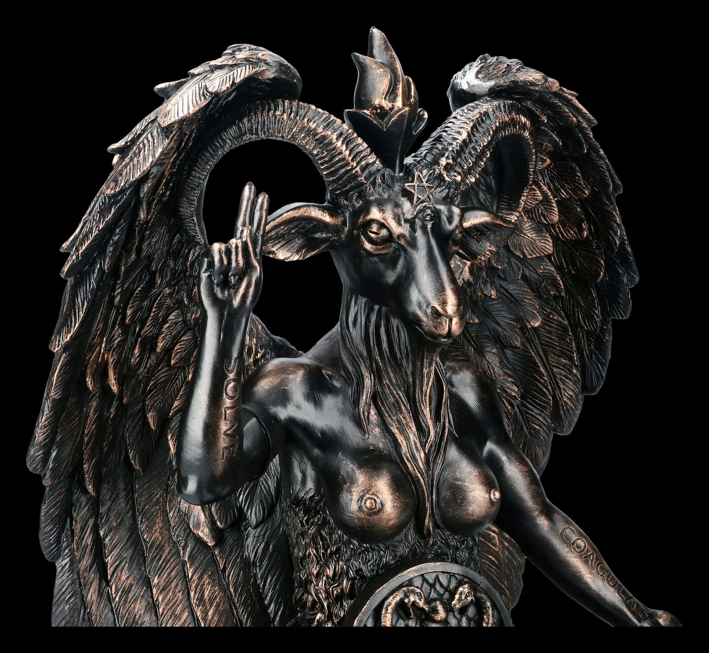 Pacific Giftware Large Seated Baphomet Lucifer Satanic Demon Goat of Mendes Pagan Statue 16 inches