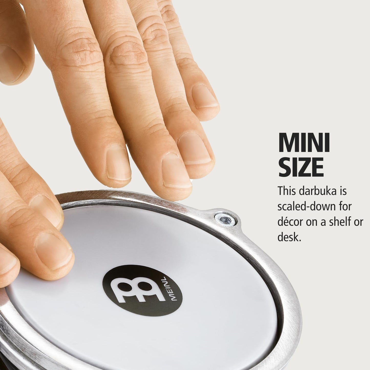 Meinl Percussion Mini Darbuka Egyptian Goblet Drum, Cast Lacquered Aluminum — Made in Turkey — Synthetic Head, 2-Year Warranty (HE-053)