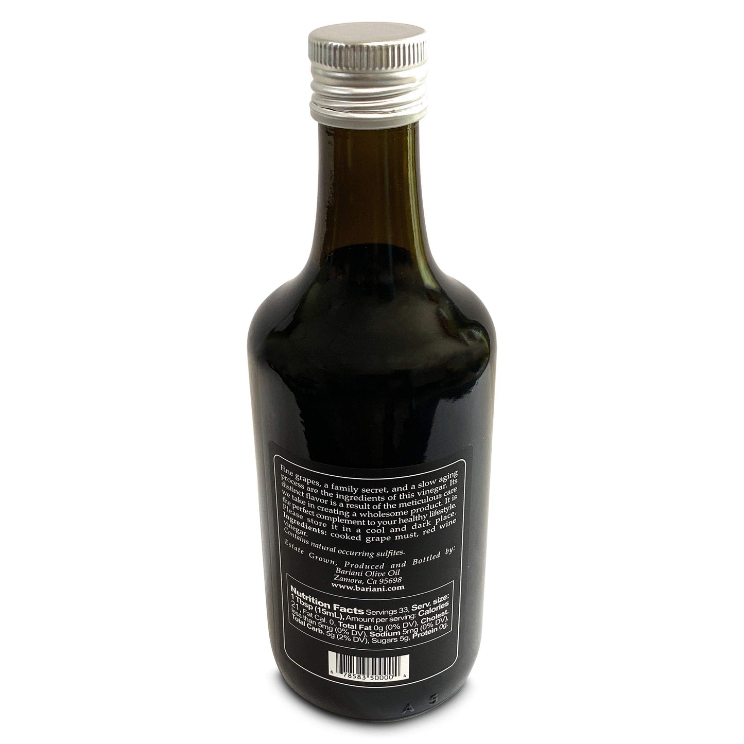 Bariani Organic Balsamic Vinegar of California 16.9 fl.oz - Natural and Semi-Sweet