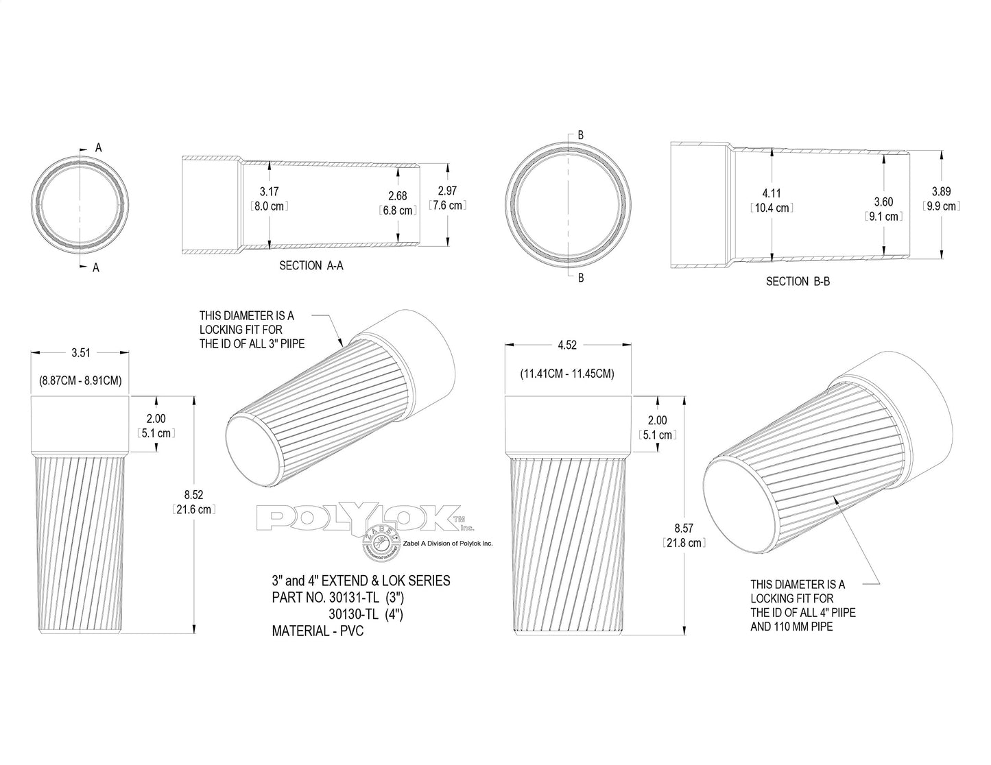 Polylok 4" Extend & Lok™ for Effluent Filters
