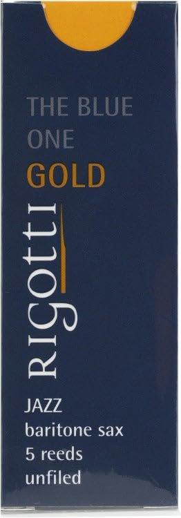 Rigotti RG5.JSB Gold Jazz Baritone Saxophone Reeds - 2.5 Light (5-pack)