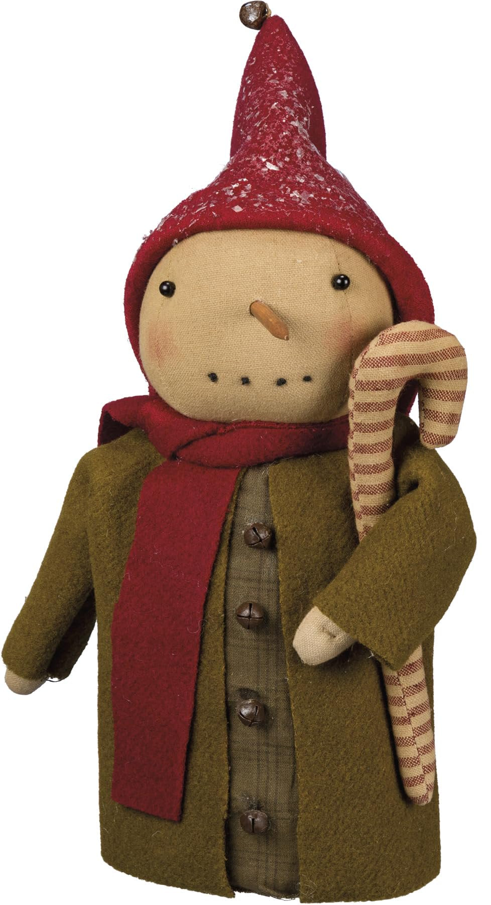 Primitives by Kathy Standing Snowman with Green Coat