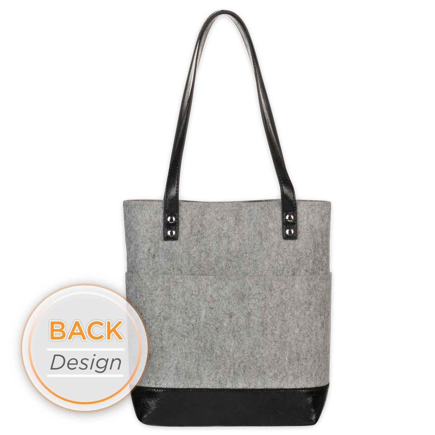 Christian Art Gifts Felt and Faux Leather Fashion Bible Cover Tote Bag with Inspirational Scripture, One Size