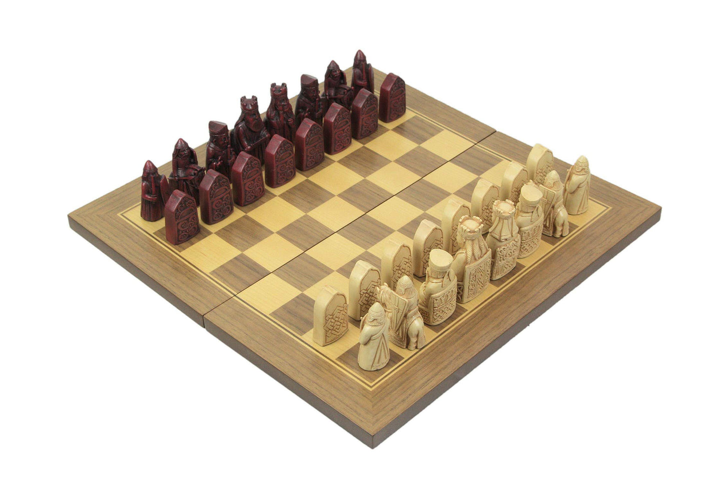 Veronese Design Isle of Lewis Chess Set Hand Painted Resin Figurine Collectible Statue