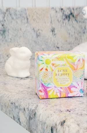 Greenwich Bay Trading Easter Gift Set- 2 Soap Bar Easter Bunny Set- Love Bunny White Decorative Soaps - Enriched with Shea Butter, Cocoa Butter, Sweet Almond Oil Natural Exfoliants - Each Bar 3 Oz