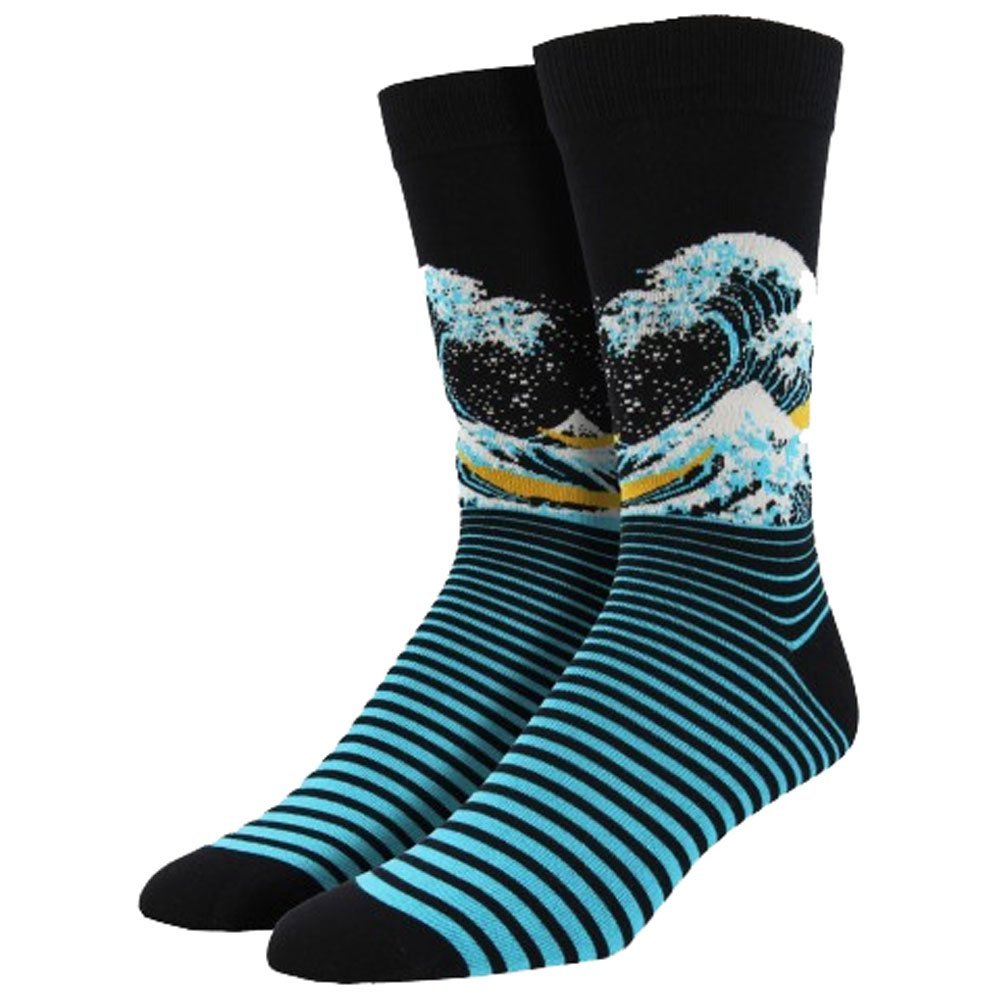 Socksmith The Wave Socks Black Size 10-13, 1 EA