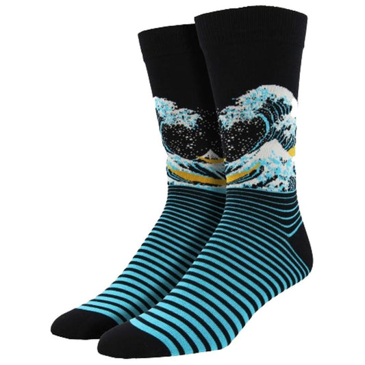 Socksmith The Wave Socks Black Size 10-13, 1 EA