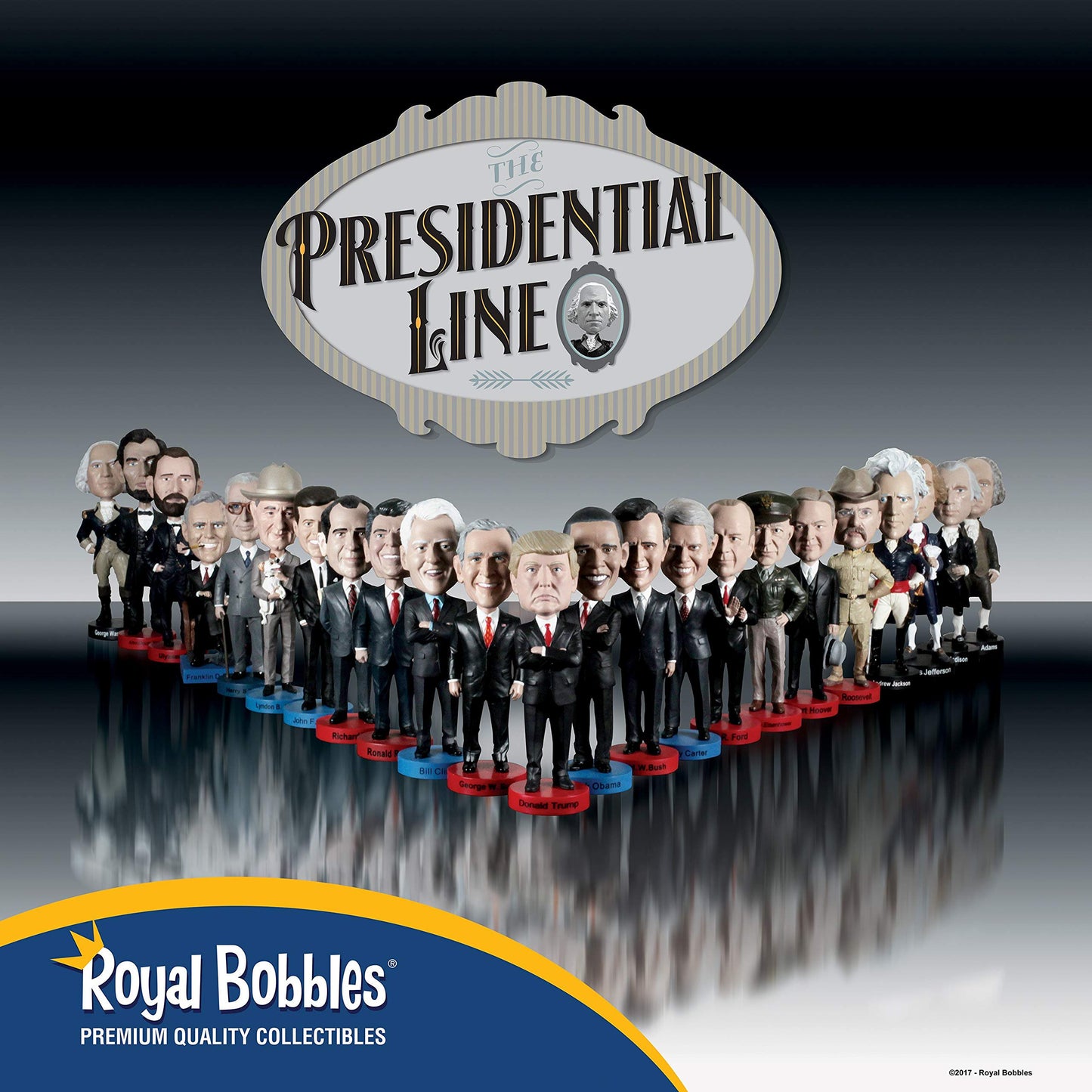 Royal Bobbles John F. Kennedy Bobblehead, Premium Polyresin Lifelike Figure, Unique Serial Number, Exquisite Detail