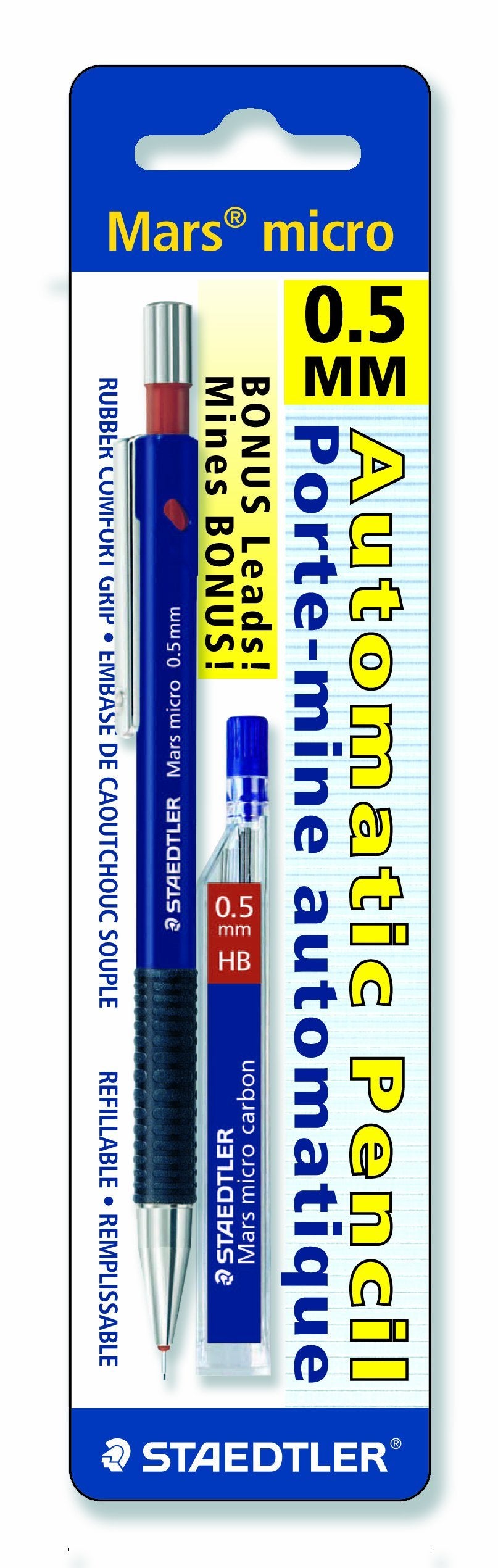 STAEDTLER Mars Micro 775 Mechanical Pencil0.5mm + 12 lead refills. 77505BK