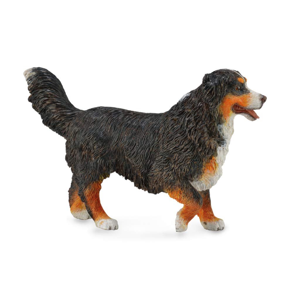 Collecta Bernese Mountain Dog Animal Toy, 4.1"L x 2.6"H