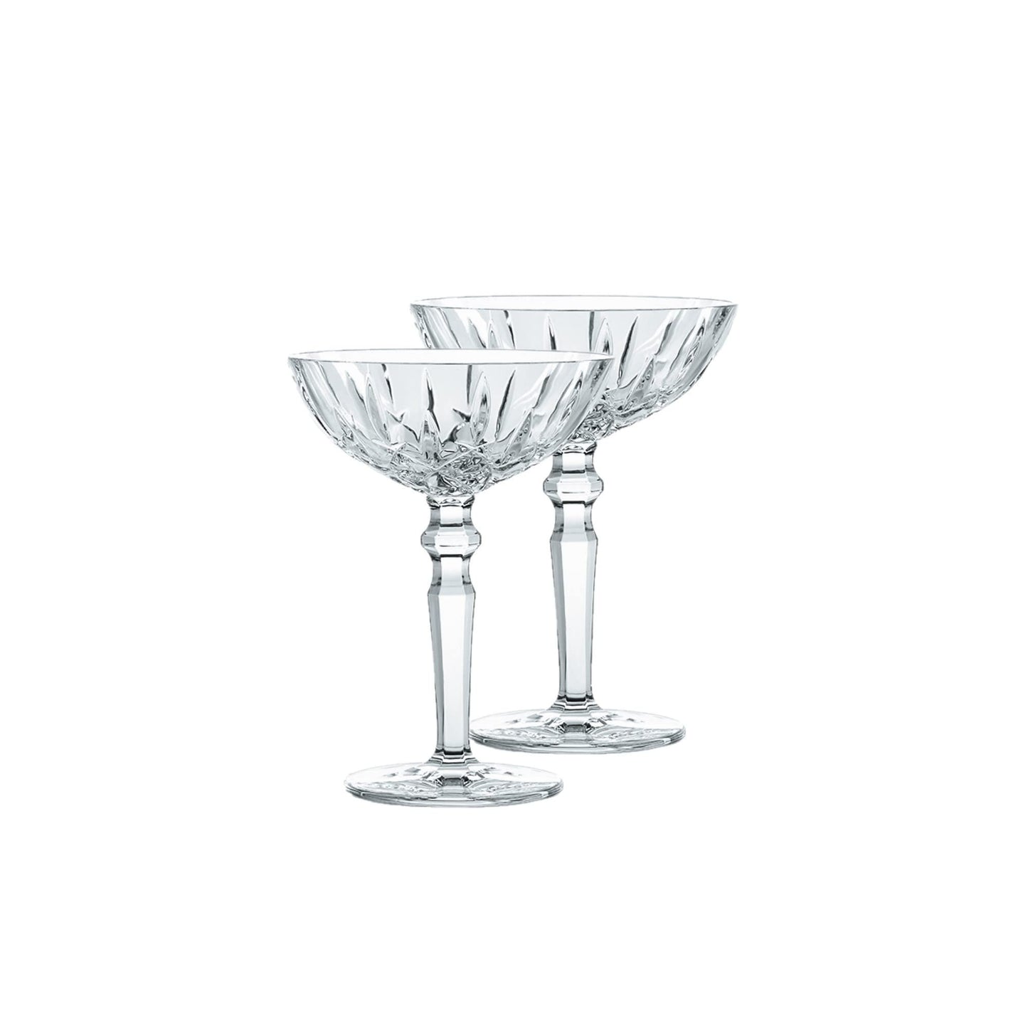 Nachtmann Noblesse Collection Cocktail Coupe Glasses, set of 2, Clear Crystal Glass with Stem, Perfect for Drinking Champagne, Sweet Wine, Martini, and Cosmopolitan, dishwasher safe