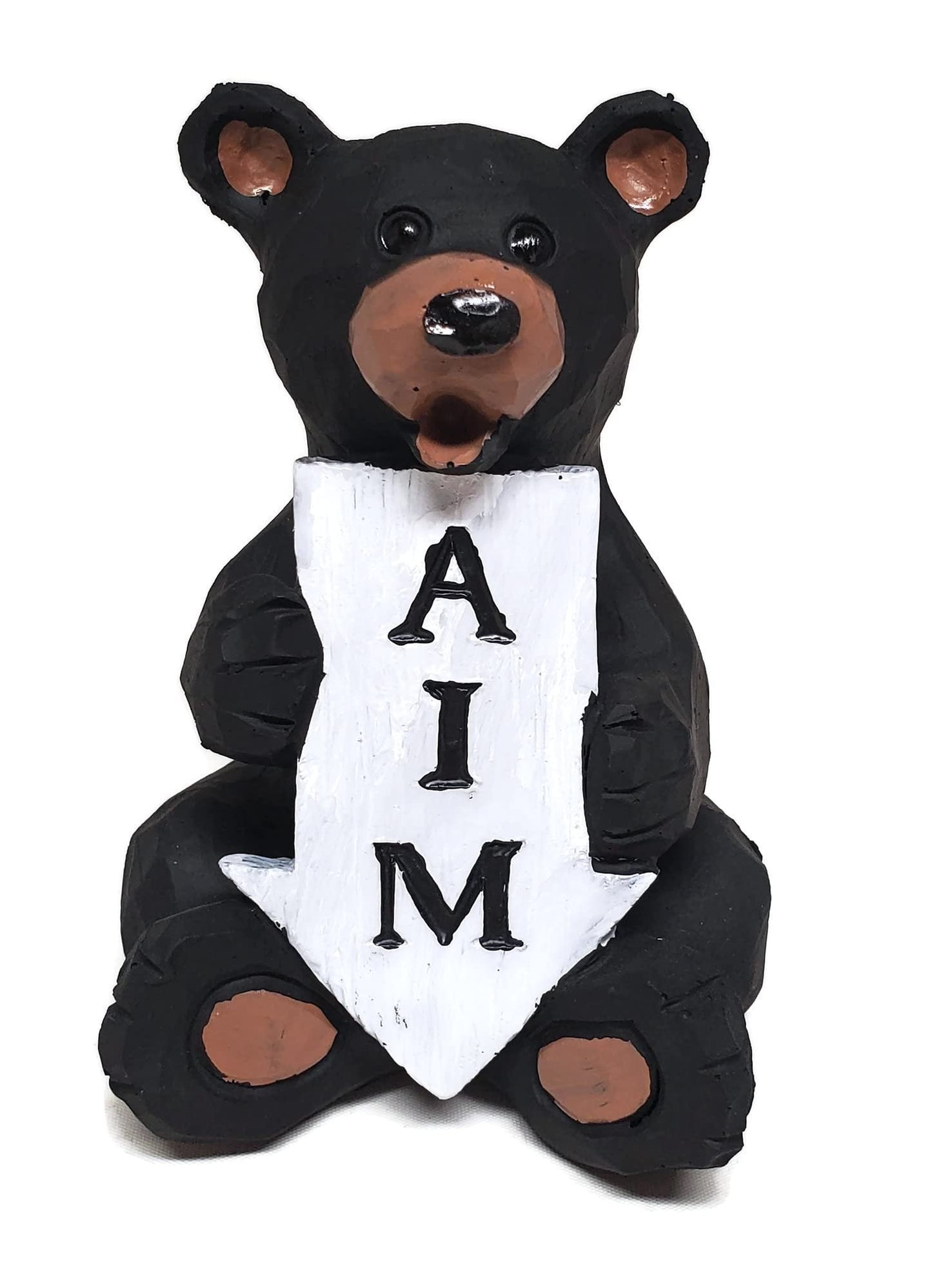 Black Bear Bathroom Decor Toilet Tank Topper Figurine - Aim