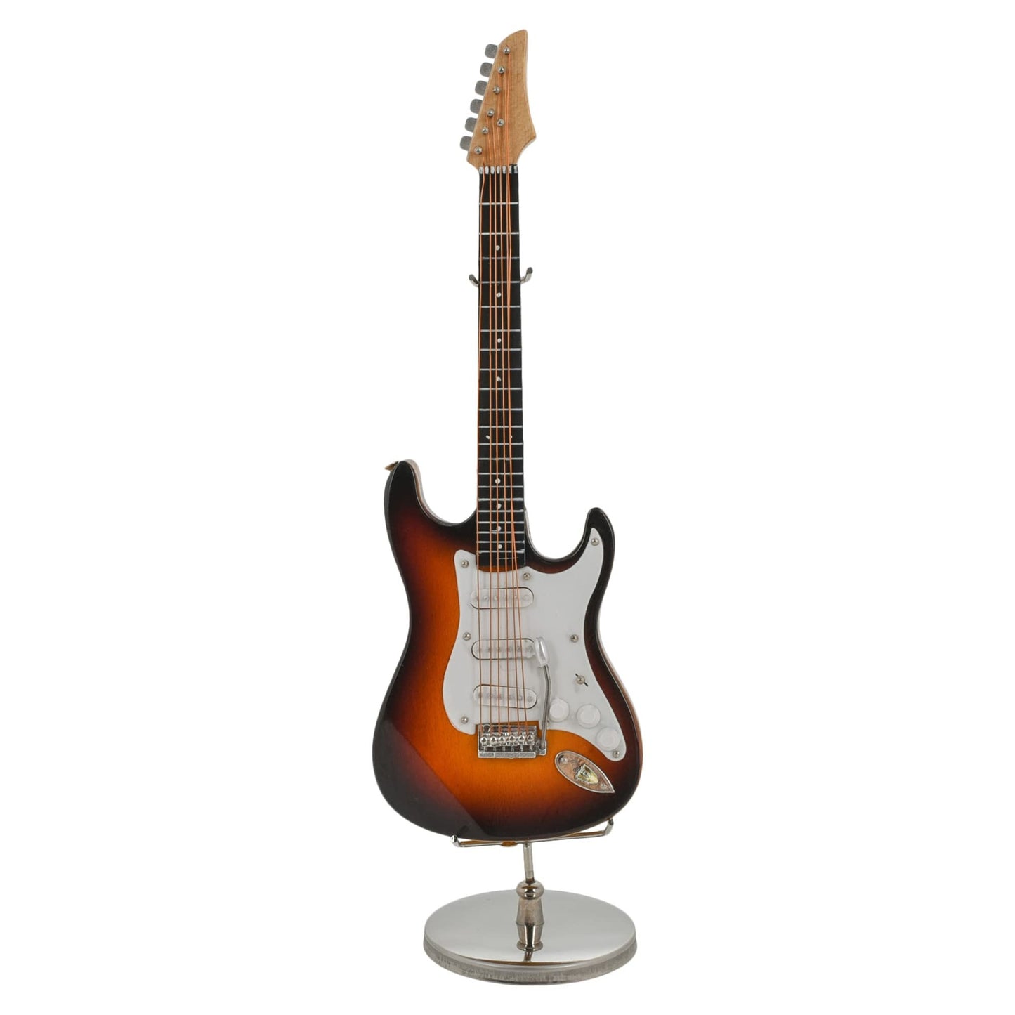 Broadway Gift Co. Dark Brown Miniature Electric Guitar 7 inch Wood Table Top Décor