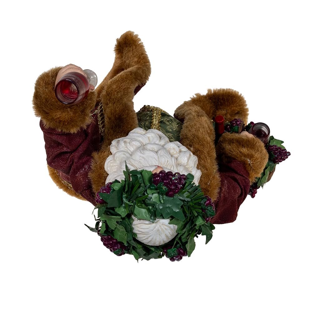 Kurt Adler 10.5-inch Fabriché™ Wine Santa