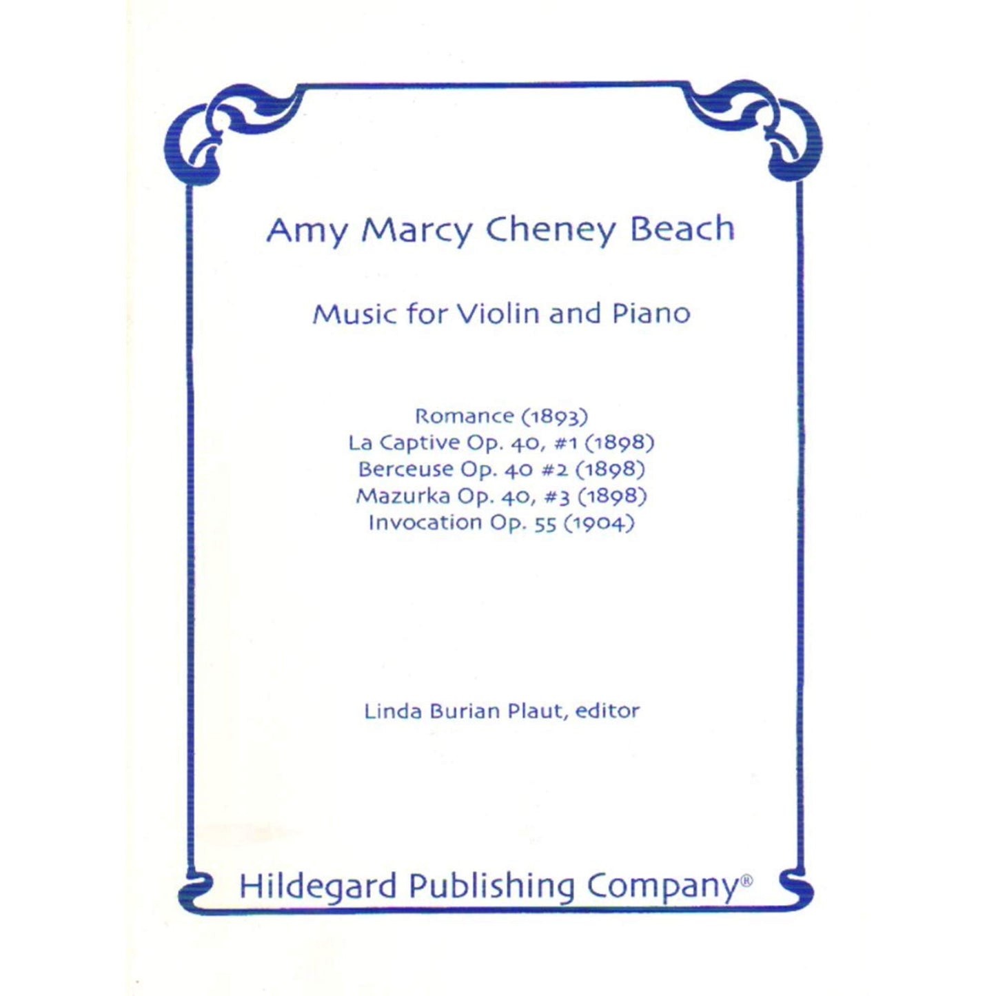 Beach: Music for Violin and Piano