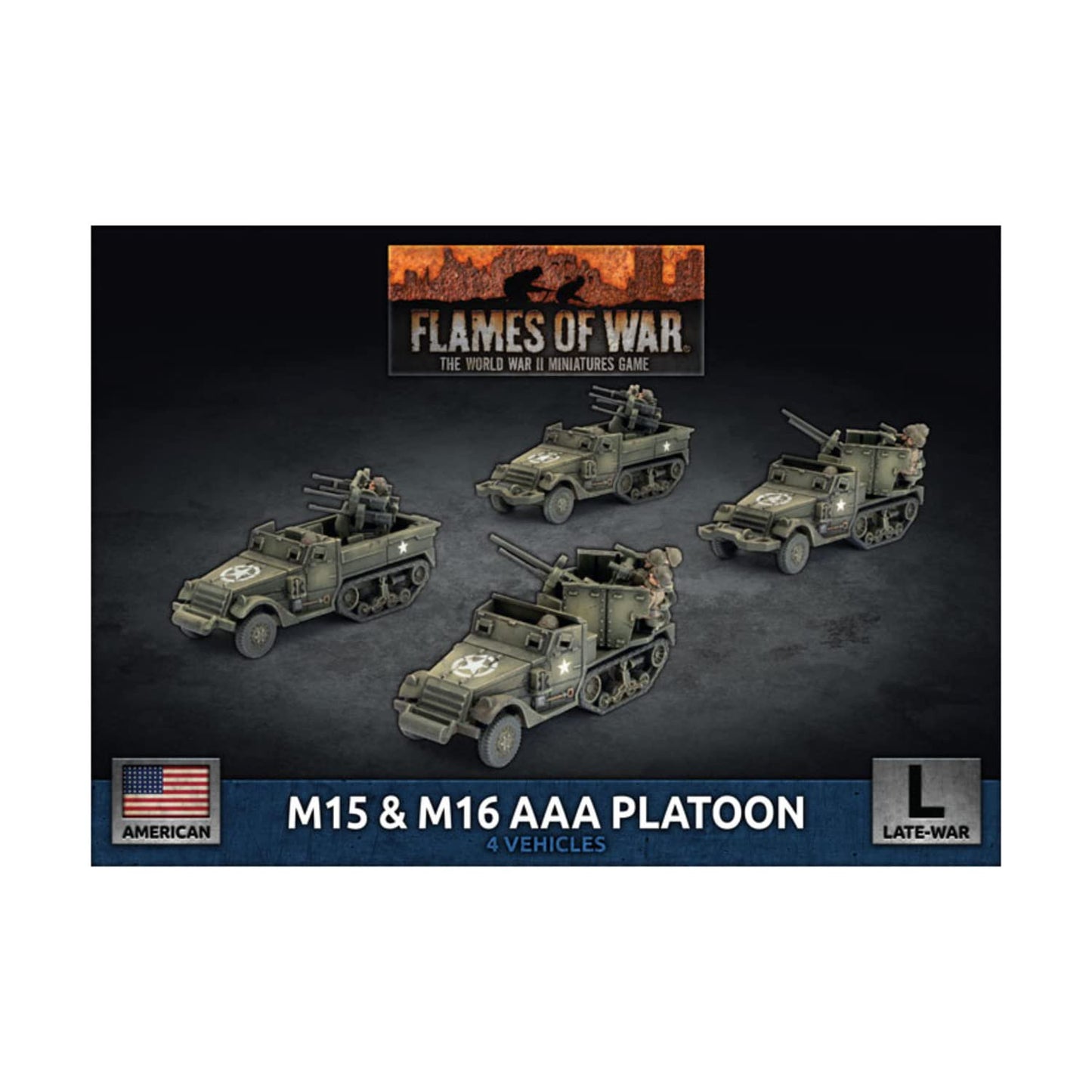 Battlefront Miniatures Flames of War WW2: M15 & M16 AAA Platoon