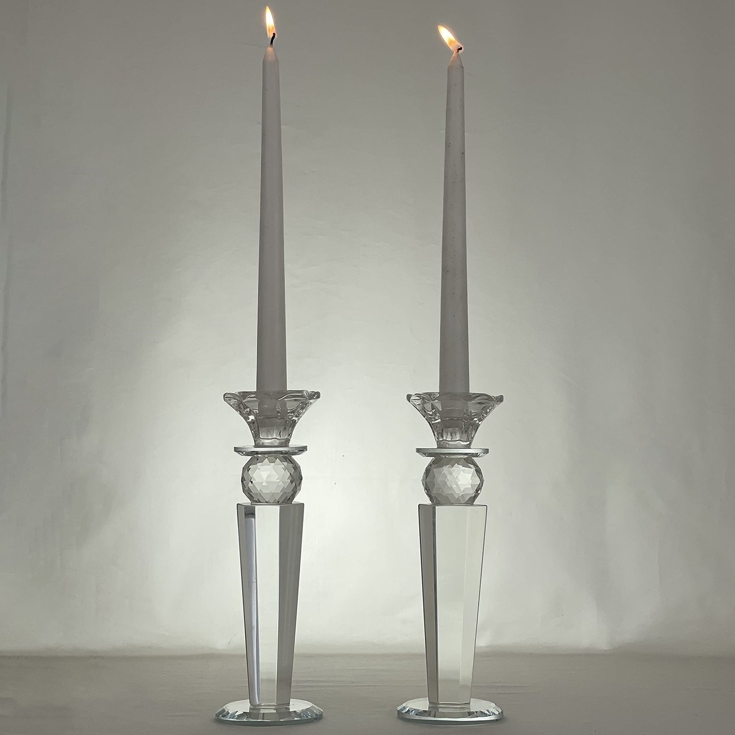 Allgala Single Crystal Glass Candlesticks