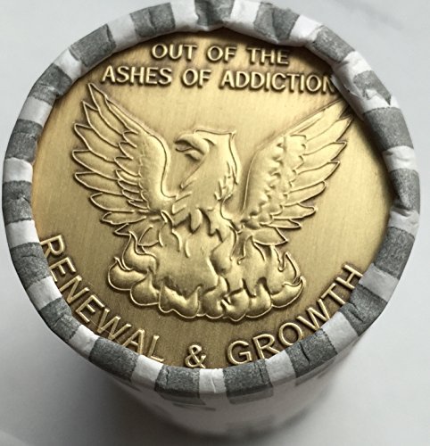 wendells Bulk Lot of 25 Out of The Ashes of Addiction Renewal and Growth Medallions Serenity Prayer Chips