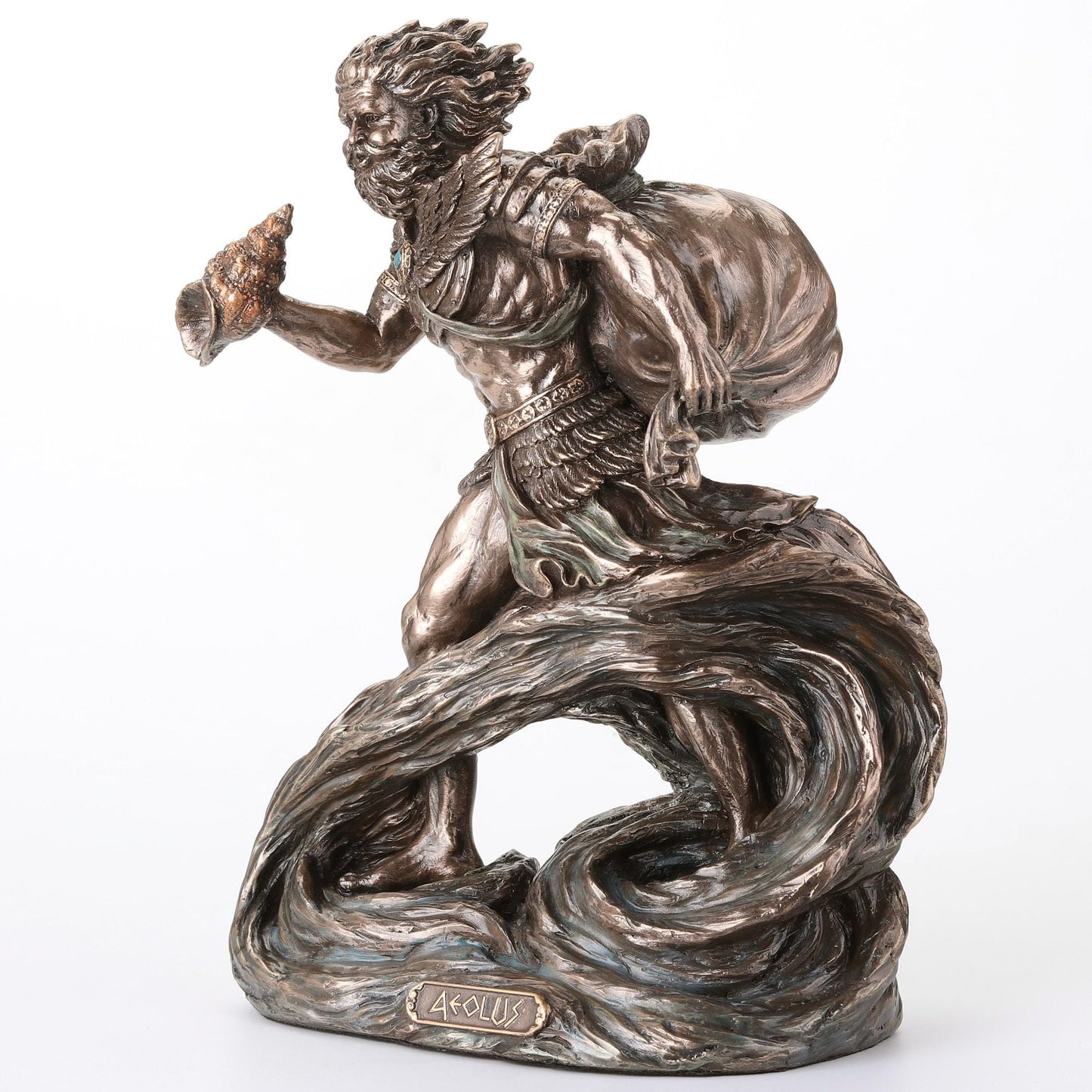 Veronese Design 7 5/8 Inch Aeolus The Greek God of Winds Cold Cast Resin Bronze Finish Statue