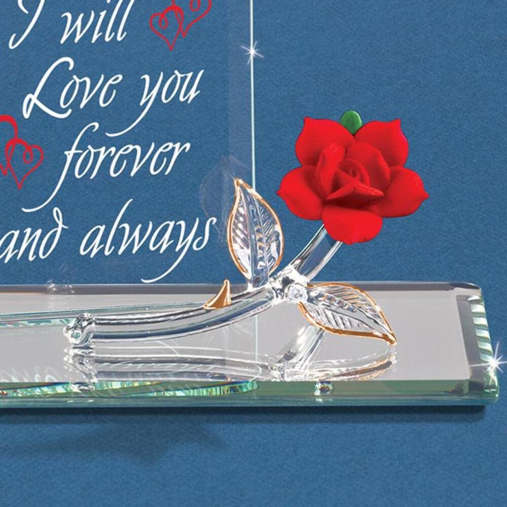 Glass Baron Forever Red Rose Figurine