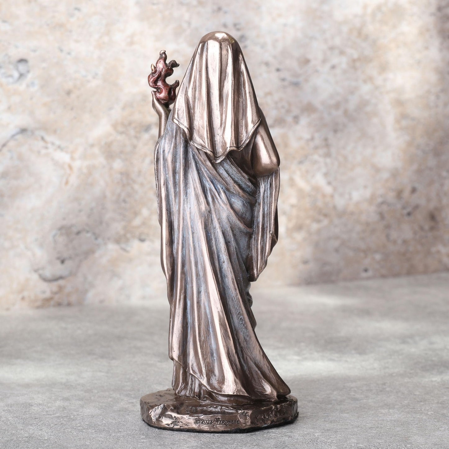 Veronese Design 6 1/4 Inch Hestia Greek Goddess of Home and Hearth Cold Cast Resin Bronze Finish Sculpture