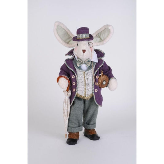 Karen Didion Emerson Bunny Figurine, 22-Inch, Multicolor, Polyester