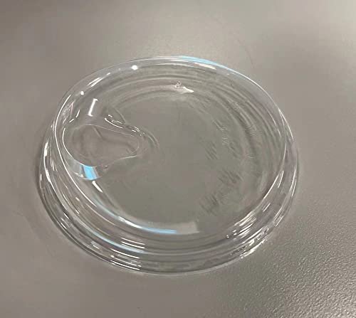 Strawless Plastic Lids, 98mm Diameter, Fits 12-24 Oz Cups, Crystal Clear PET Plastic Sip Lids, 1000/Carton