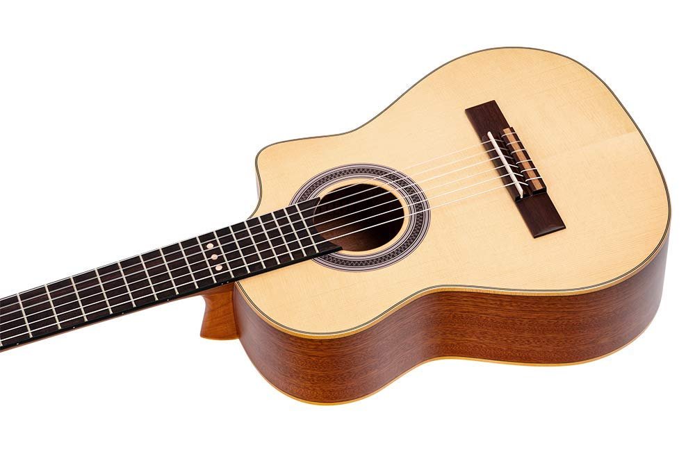 Ortega Guitars Requinto Series Pro 6 String Acoustic Guitar, Right (RQ38)
