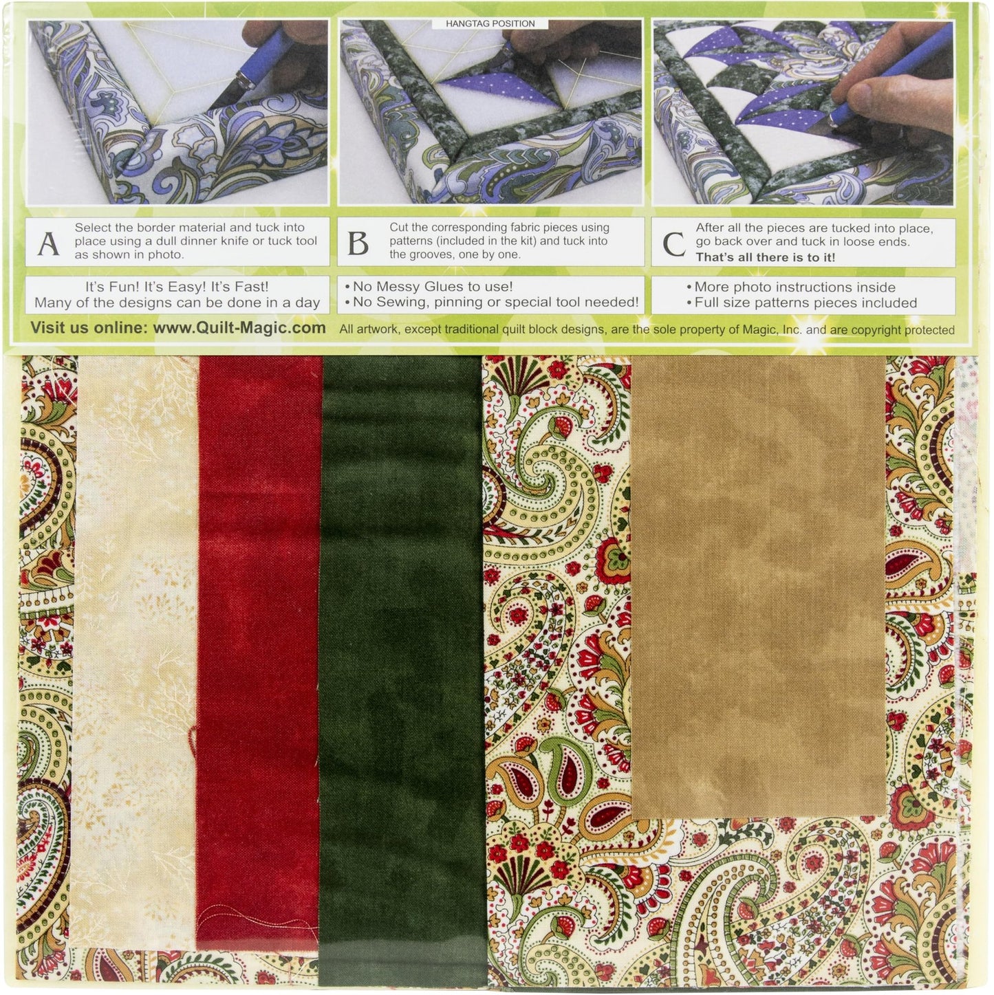 QUILT MAGIC Sew Wall Hanging Kit-Teapot, White