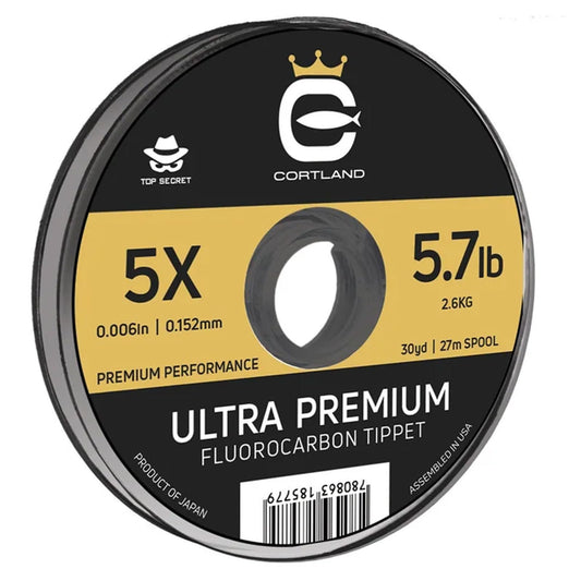 CORTLAND Ultra Premium Fluorocarbon Durable Flexible Abrasion-Resistant Trout Tippet with Plasma Finish for Freshwater | Nymphing/Dry Fly Fishing/Streamer Fishing