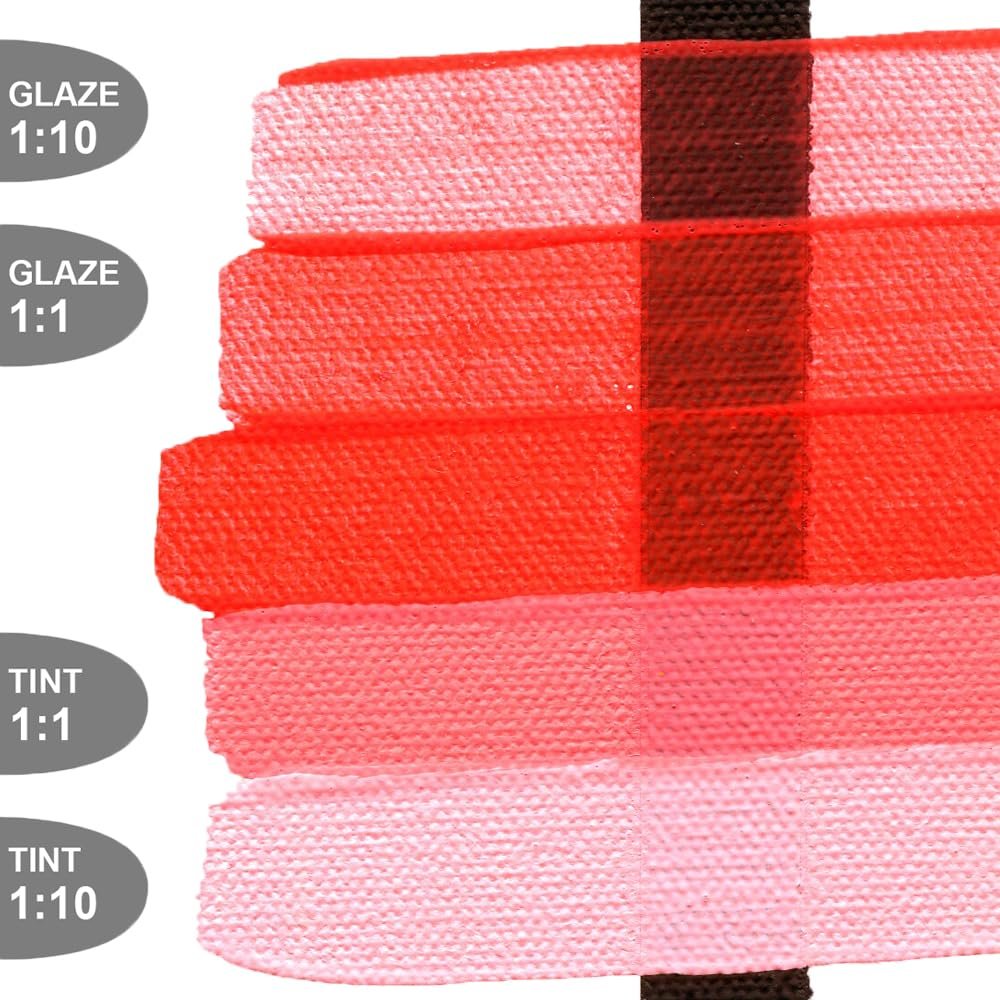 Fluid Acrylics by GOLDEN, Fluorescent Red, 8 fl. oz. Bottle, Professional Acrylic Paint, Transparent