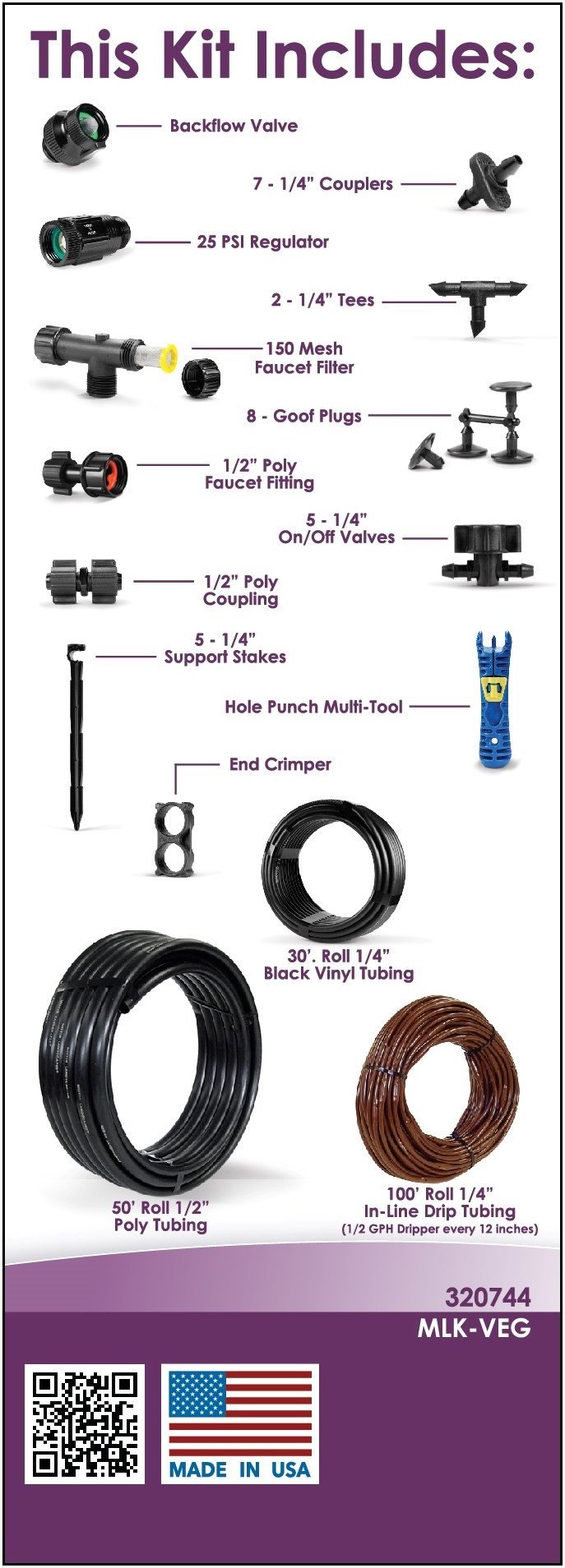 Mister Landscaper Vegetable Garden Drip Kit
